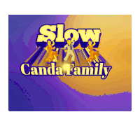 a poster for slow canda family shows a man and two women dancing