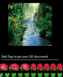 add tags to get your gif discovered with a picture of a river in the background