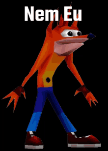 a picture of crash bandicoot from crash bandicoot video game