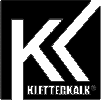 a black and white logo for kletterkalk with the letter k on it