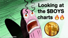 looking at the $ boys charts written on a poster