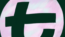 the letter t is in a pink circle