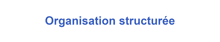 a white background with the words organisation structuree in blue