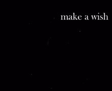 a black and white photo of a shooting star with the words make a wish below it