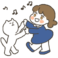 a girl in a blue dress is playing with a cat