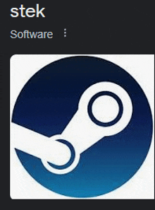 a screenshot of a steam logo on a black background .