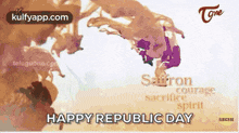 a poster that says happy republic day with a picture of a person