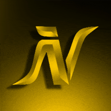 a yellow letter n on a dark background