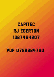 a sign that says capitec rj egerton 1327644207 pop 07989247 90