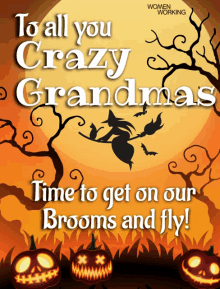 a poster that says to all you crazy grandmas