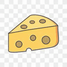 a piece of cheese with holes in it on a checkered background .