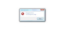 a clingyness error message is displayed on a computer monitor