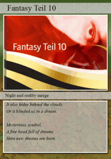 a card that says fantasy teil 10 on top