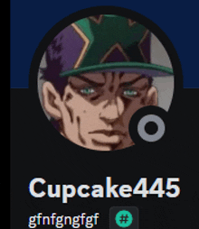 a picture of a man wearing a hat with the name cupcake445