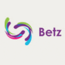 a betz logo with a colorful swirl and the word betz