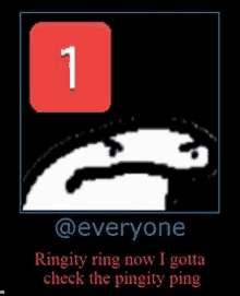 a poster with a ringity ring now i gotta check the pingity ping .