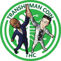 a logo for a company called transhuman coin