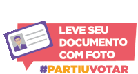 a red sign says leve seu documento com foto