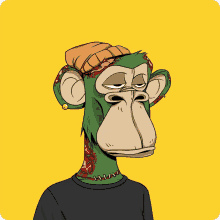 a cartoon of a monkey with a bandage on his neck