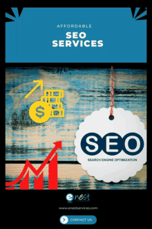 an advertisement for affordable seo services shows a tag that says seo