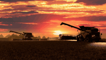 a new holland combine harvester is working in a field