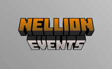 a logo for hellion events is displayed on a gray background