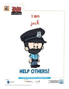 a cartoon of a police officer with the words i am jack help others