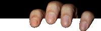 a close up of a person 's fingers holding a white board