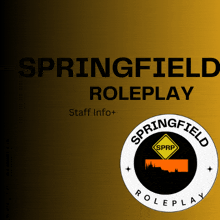 a logo for springfield roleplay with a yellow sign on it