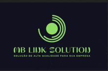 a logo for mb lijk solution with a green circle in the middle