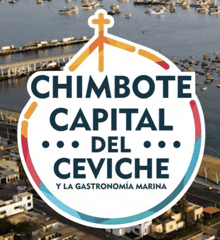 a sign that says chimbote capital del ceviche