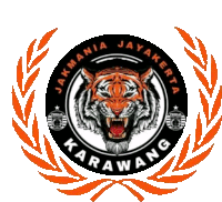 a logo for jakmania jayakerta karawang with a tiger