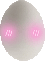 a white circle with pink lines on it that says ii