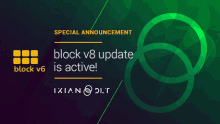 special announcement block v8 update is active written on a green background