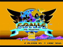 a video game called sonic the hedgehog 2 is being played .