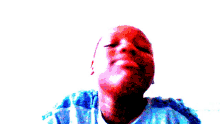 a blurred image of a person 's face with a white background