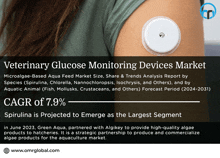 an advertisement for veterinary glucose monitoring devices market