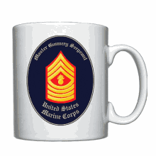 a coffee mug that says master gunnery sergeant on it