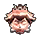 a pixel art drawing of a person 's face with a crown on it .