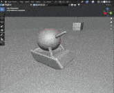 a computer screen shows a model of a ball with a cannon and the words balon nazar on the bottom