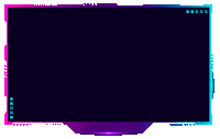 a purple and blue border on a black background with a grid pattern .