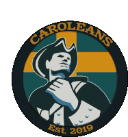 a logo for caroleans est. 2019 with a man in a cowboy hat