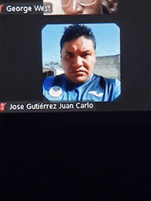 a picture of jose gutierrez juan carlo is displayed on a screen