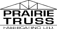 a black and white logo for prairie truss fabricating ltd.