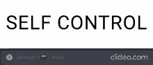 a sign that says self control with a message icon