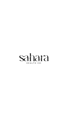 a black and white logo for sahara health co.