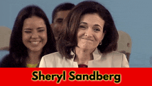 a woman with the name sheryl sandberg on the top