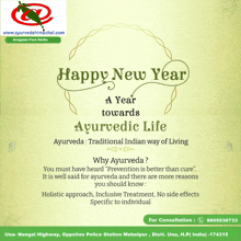 a happy new year a year towards ayurvedic life advertisement