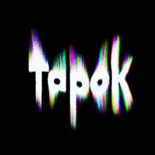 a black background with the word tapok in white letters