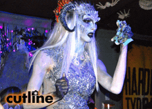 a picture of a drag queen with the words cutline on the bottom right